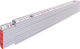 Stabila Gliedermaßstab Buche 2mx16mm weiss Typ 1707 