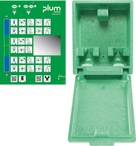 Plum Safety Augenspülwandbox leer für 200ml u. 500ml Fla.