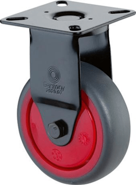 BS Rollen Bockrolle A810.A85.03 Ø 75mm,B 25mm,60kg mit Anschraubplatte,grau