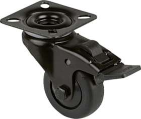 BS Rollen Lenkrolle A820.A85.050 mit Platte,Ø 50 B 20mm,50kg TPR