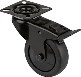 BS Rollen Lenkrolle A820.A85.075 mit Platte,Ø 75 B 25mm,60kg TPR