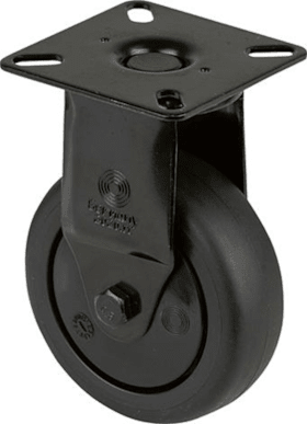 BS Rollen Bockrolle A810.A85.075 Ø 75mm,B 25mm,60kg mit Anschraubplatte,grau