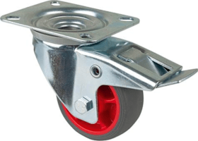 Lenkrolle L420.B44.03 mit Totalfeststeller Rad Ø 80mm 100kg, Stahl verzinkt