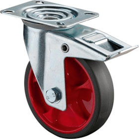 Lenkrolle L420.B44.03 mit Totalfeststeller Rad Ø 125mm 120kg, Stahl verzinkt