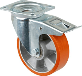 BS Rollen Lenkrolle L420.B90 mit Totalfeststeller Rad Ø 160mm 300kg, Stahl verzinkt