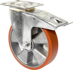 BS Rollen Lenkrolle L420.B90 mit Totalfeststeller Rad Ø 200mm 300kg, Stahl verzinkt