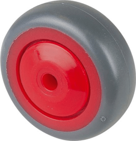 BS Rollen Gummirad A85.F003 Rad Ø 50 grau,Achs Ø 6, 50kg