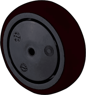 BS Rollen Gummirad 50mm schwarz Radkörper Kst schwarz.,KL