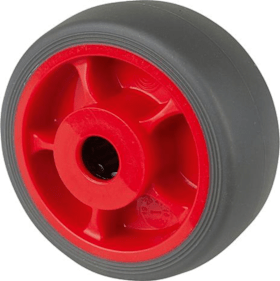 BS Rollen Gummirad B44.F003 Rad Ø 80 grau,Achs Ø 12, 100kg