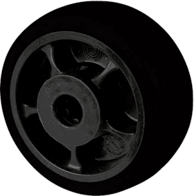 BS Rollen thermopl. Gummirad 80mm schwarz, Kunstst., RL