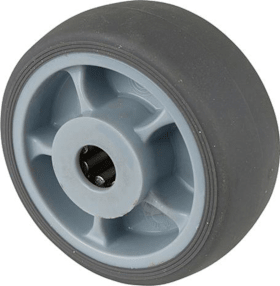 Gummirad B44 Rad Ø 80, grau Achs Ø 12, 100kg