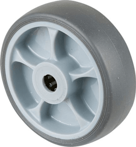 Gummirad B44 Rad Ø 100, grau Achs Ø 12, 110kg