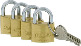 ABUS Vorhangschloss Messing Quad-Pack SB 