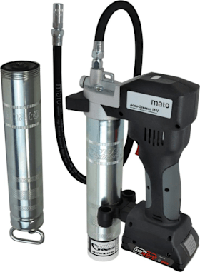 MATO Akku-Fettpresse 18V/2Ah PREMIUM-S-LS AMPShare m. Ladegerät u.Akku 