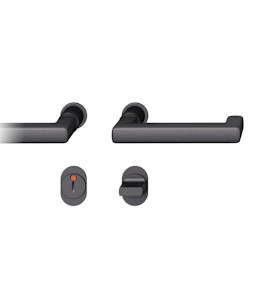 FSB Drückergarnitur 15 1232,rd.,WC/SS,8(8),schwarz,TS 39-48,o.No.