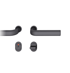 FSB Drückergarnitur 15 1242,rd.,WC/SS,8(8),schwarz,TS 39-48,o.No.