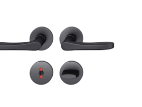 FSB Drückergarnitur 12 1106,rd.,WC/SS,8(8),schwarz gestr.,TS 39-58