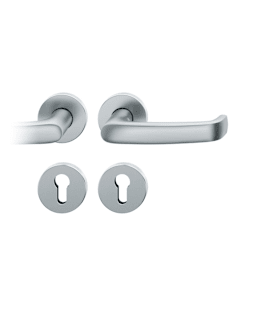 FSB Drückergarnitur Rosette Edelstahl PZ 8 mm TS 39-48 mm rund grau fein matt