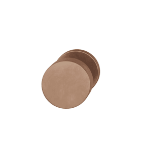 FSB Türknopf Einseitig verschraubt Bronze patiniert gewachst, Rosette rund, 8 mm Vierkant