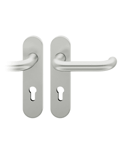 FSB Drückergarnitur Kurzschild oval PZ 72 mm 8 mm Vierkant Aluminium eloxiert TS 39-48 mm