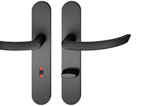 FSB Drückergarnitur 12 1119. LS ov..WC/SS78/8 (8).TS 39-58.ähnl.RAL 9005