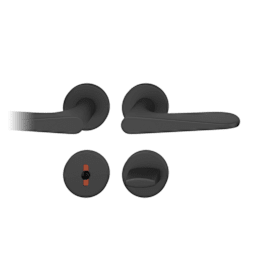 FSB Drückergarnitur 12 1144,rd.,WC/SS,8(8),schwarz gestr.,TS 39-58