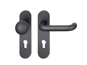 FSB Wechselgarnitur Kurzschild oval PZ 72/8 TS 39-58 schwarz Aluminium