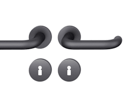 FSB Drückergarnitur 12 1146,rd.,BB,8,schwarz gestr.,TS 39-58