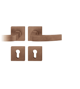 FSB Drückergarnitur 72 1163,eck.,PZ,8,DL,h-bronze,TS 39-48