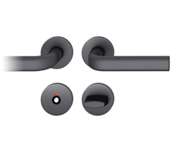 FSB Drückergarnitur 72 1242,rd.,WC/SS,8(8),DR,schwarz,TS 39-48