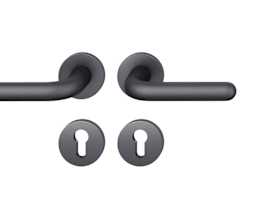 FSB Drückergarnitur 12 1147,rd.,PZ,8,schwarz gestr.,TS 39-58