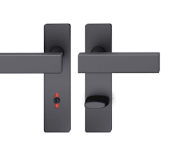 FSB Drückergarnitur 12 1003, KS eck,WC/SS78/8 (8),sw,TS 39-58