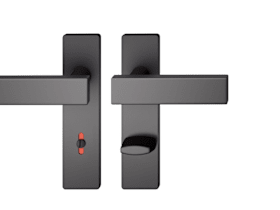 FSB Drückergarnitur 12 1003. KS eck.WC/SS78/8 (8).TS 39-58.ähnl.RAL 9005