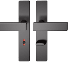 FSB Drückergarnitur 12 1003. LS eck.WC/SS78/8 (8).TS 39-58.ähnl.RAL 9005