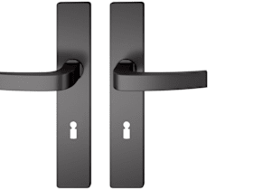 FSB Drückergarnitur 12 1163. LS eck.BB72/8.TS 39-58.ähnl.RAL 9005