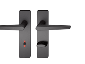 FSB Drückergarnitur 12 1005. KS eck.WC/SS78/8 (8).TS 39-58.ähnl.RAL 9005