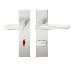 FSB Drückergarnitur 12 1005. KS eck.WC/SS78/8 (8).TS 39-58.ähnl.RAL 9016