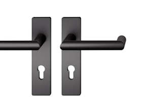 FSB Drückergarnitur 12 1016. KS eck.PZ72/8.TS 39-58.ähnl.RAL 9005