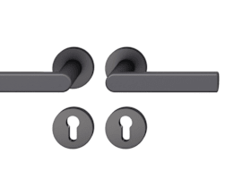 FSB Drückergarnitur 12 1244,rd.,PZ,8,ähnl.RAL 9005,TS 39-58