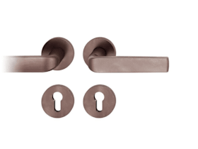 FSB Drückergarnitur Rosette rund PZ 9 mm Vierkant Bronze patiniert TS 39-48 mm