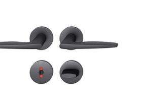 FSB Drückergarnitur 12 1058,rd.,WC/SS,8(8),schwarz,TS 39-58