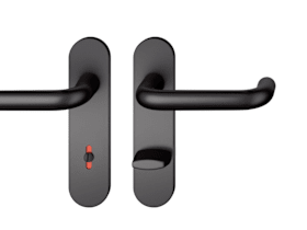 FSB Drückergarnitur 12 1070. KS ov..WC/SS78/8 (8).TS 39-58.ähnl.RAL 9005