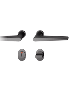 FSB Drückergarnitur 15 1005,rd.,WC/SS,8(8),ähnl.RAL 9005,TS 39-47,o.No.