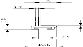 SBS BB-Z290 AUFNAHMEPROFIL SK BÜRSTE GRAU (6-40502-12-0-1)