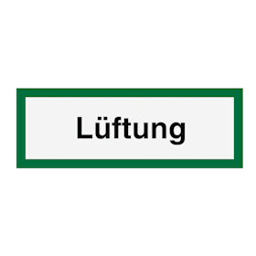 9-25546-00-0-0 | Lüftung | Hinweisschild Lüftung
