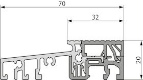 SBS-SCHWELLE 224V KÖMMERLING EV1 NATURFELOX (6-37852-60-0-1)