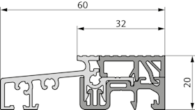 SBS-SCHWELLE 223V ALUPLAST EV1 NATURFELOX (6-38007-58-0-1)