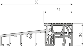 SBS-SCHWELLE 277V REHAU SYNEGO AD80 EV1 NATURFELOX (6-39431-60-0-1)