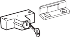 ROTO Drehkipp-Drehsperre,  abschließbar,  NT,  DL-R,  weiß,  beschichtet,  zum Aufschrauben