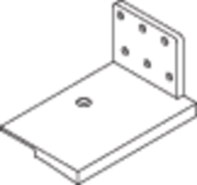 ROTO HT-Schwellenhalter für Bodenschwelle,  Eifel,  KF, z.Aufschr.,  schwarz,  unbehandelt